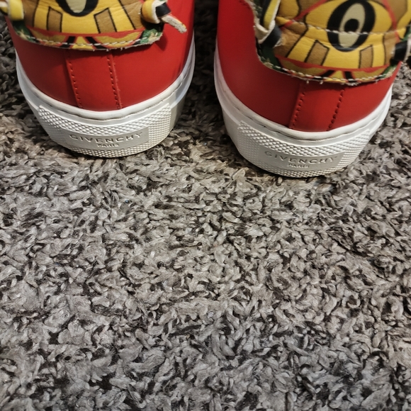 Givenchy Burnt orange Tribal Print leather sneakers - Picture 4 of 6